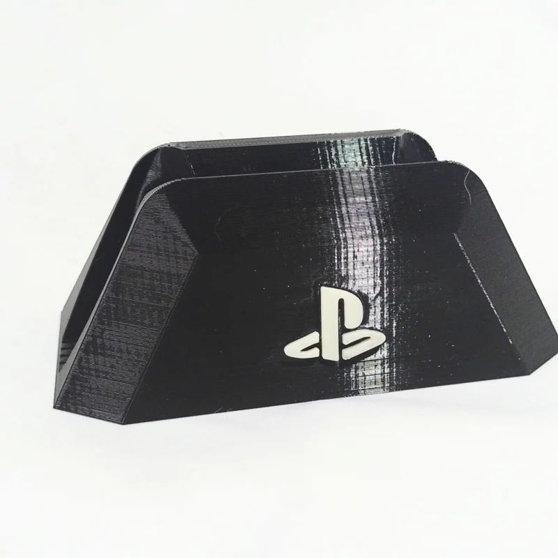 suporte controle playstation 5 preto com logo branco