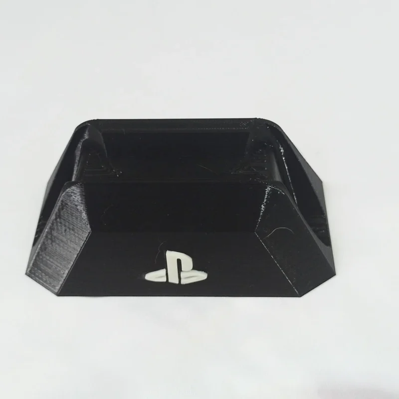 suporte controle playstation 5 preto com logo branco