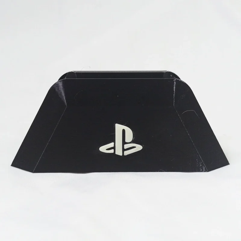 suporte controle playstation 5 preto com logo branco