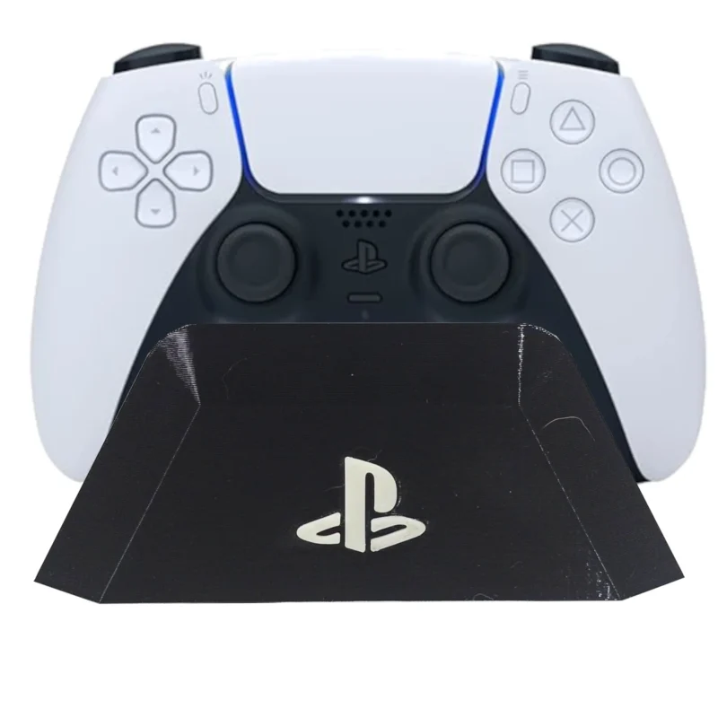 suporte controle playstation 5 preto com logo branco